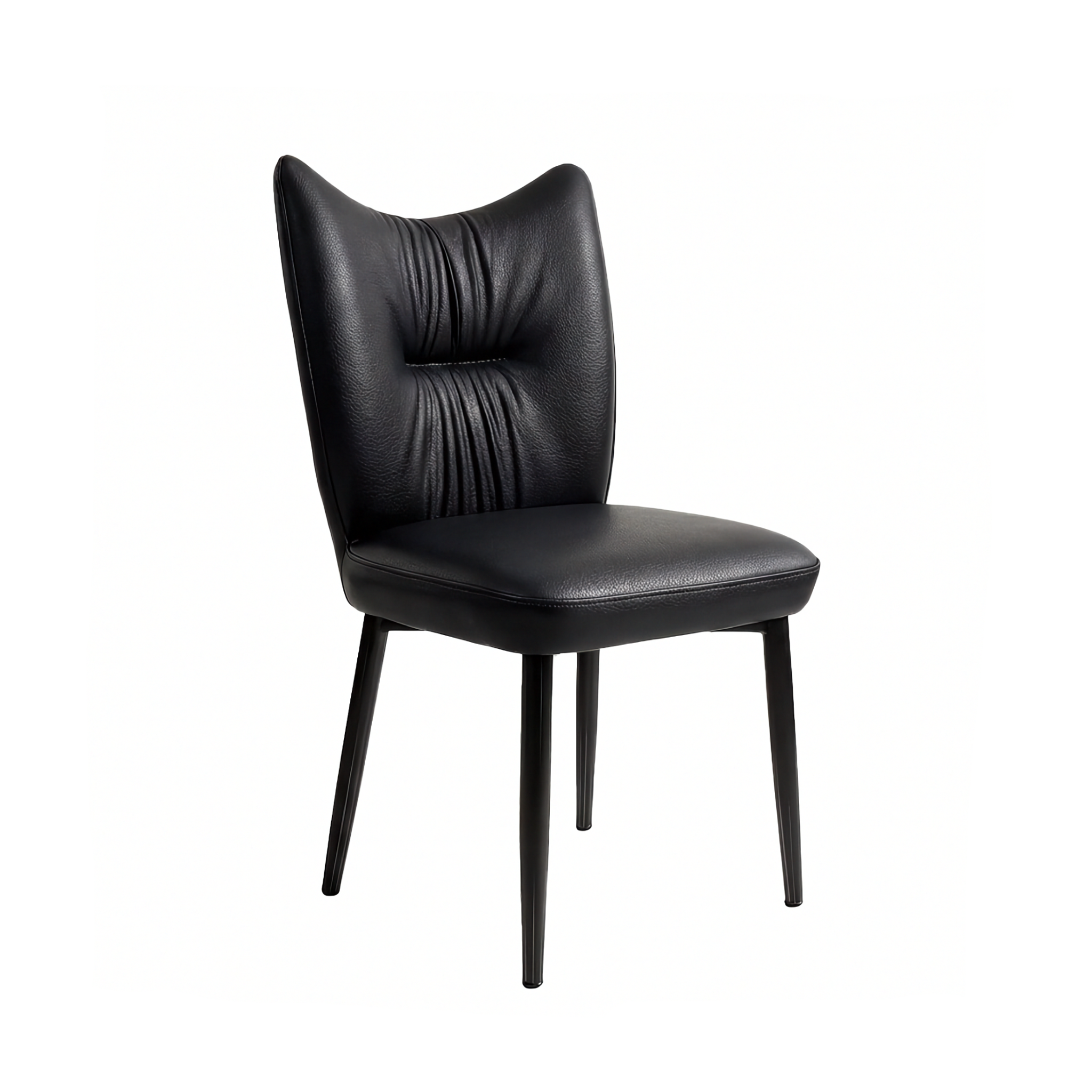Elena - Chaise de Salle à Manger - Simili-Cuir Noir