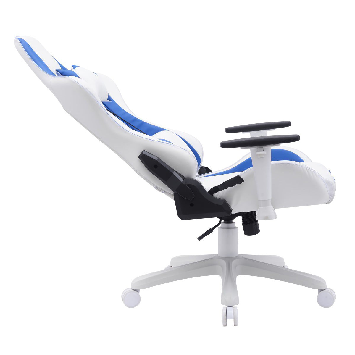 Office Chair - Gaming / PU Leather White / Blue