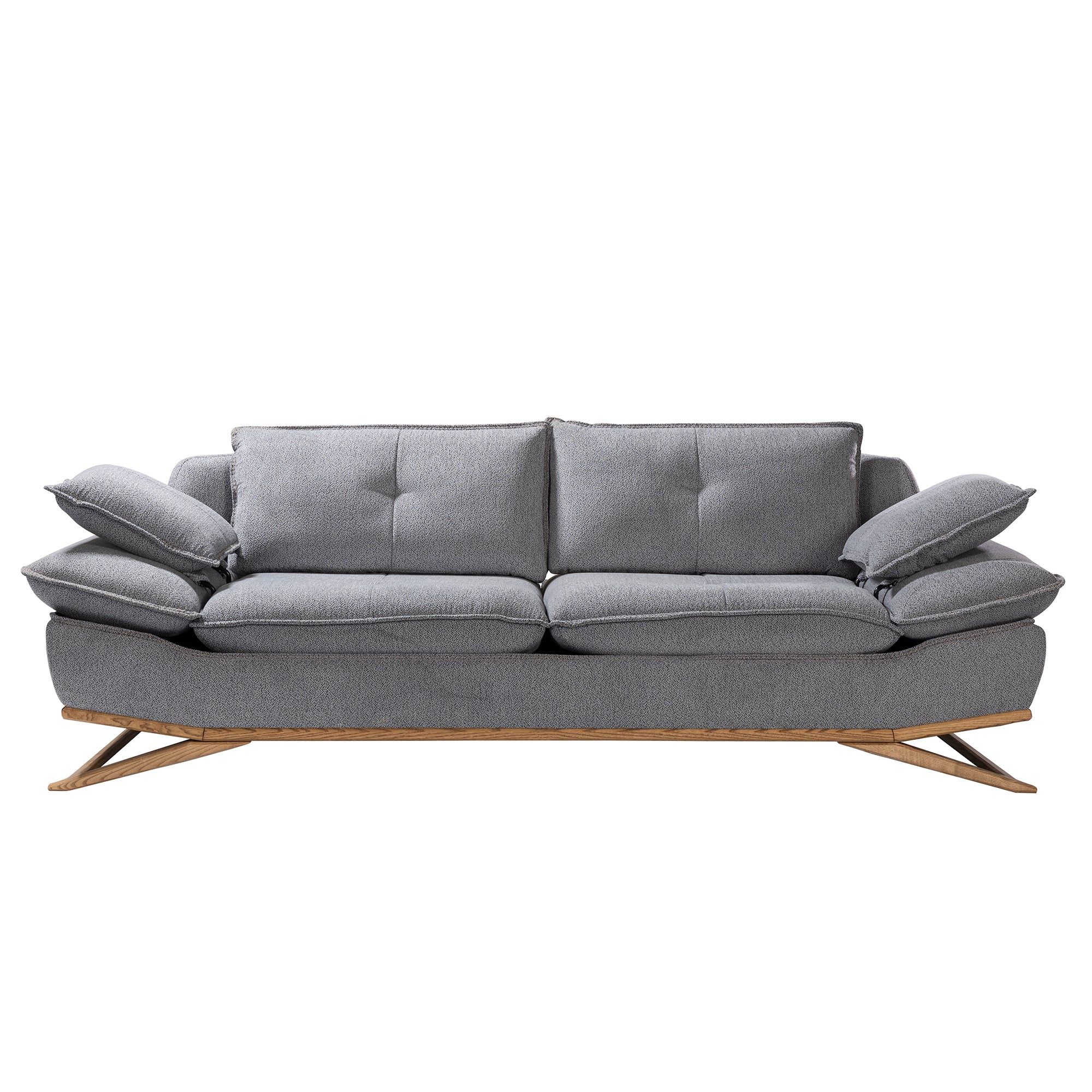 WoW - Adjustable Backrest Sofa - Grey Fabric