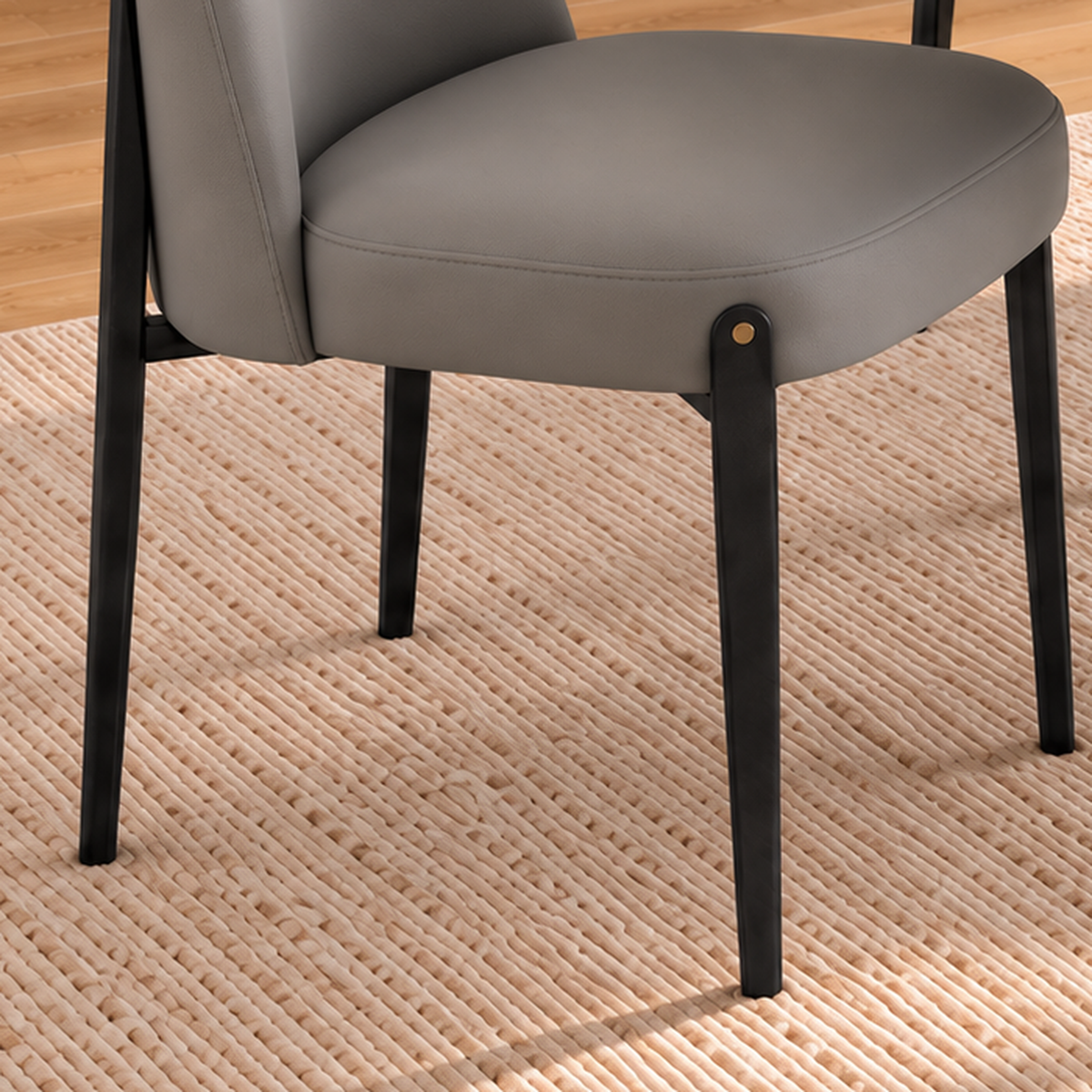 Dalia - Dining Chair - Grey Faux Leather