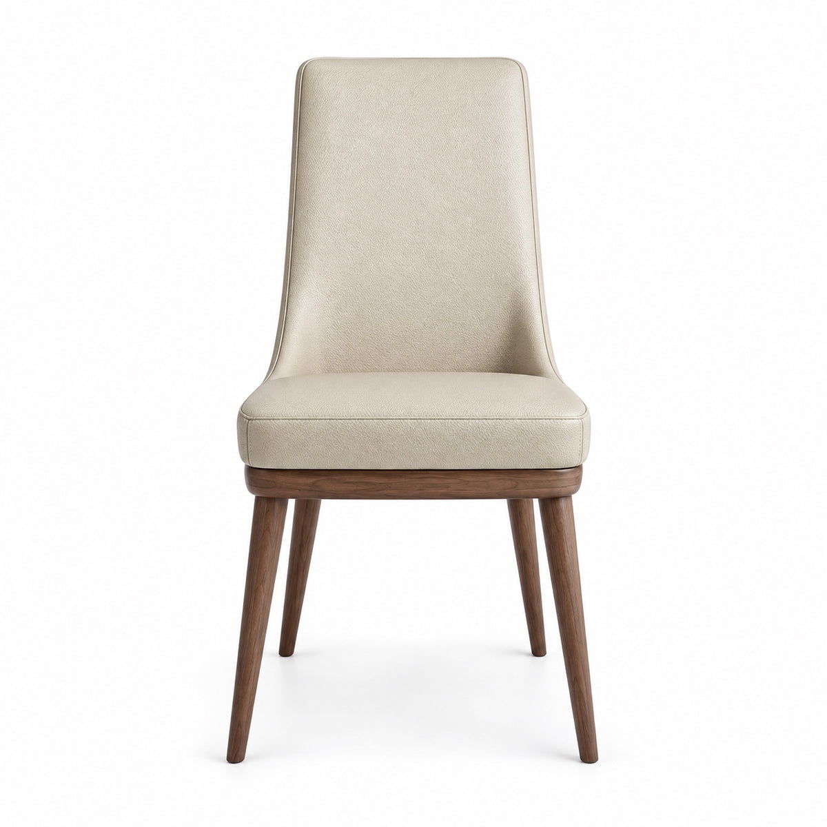 Iris - Chaise de Salle à Manger - Cuir Beige