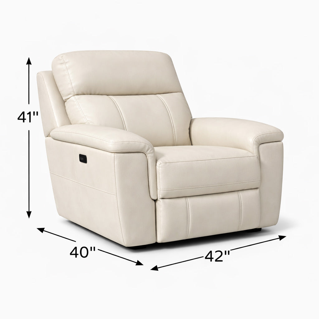 Laurena - Fauteuil Inclinable Électrique - Blanc Cassé