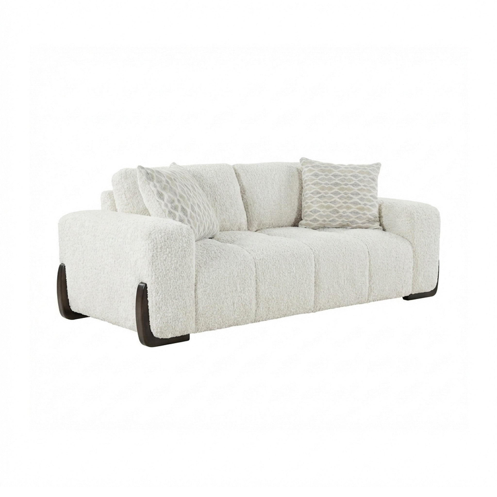 Boreal - Loveseat - Ivory Bouclé Fabric