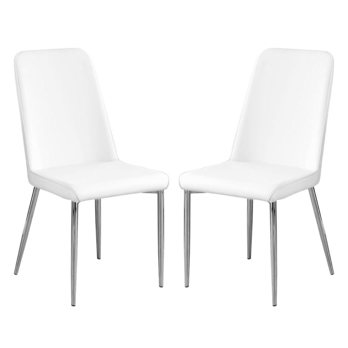 Elyse - Chaise de Salle à Manger - Simili-Cuir Blanc