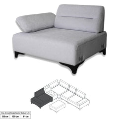 Sofa 3 Places - Comfy - Tissu Gris Pâle