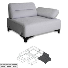 Sofa 3 Places - Comfy - Tissu Gris Pâle