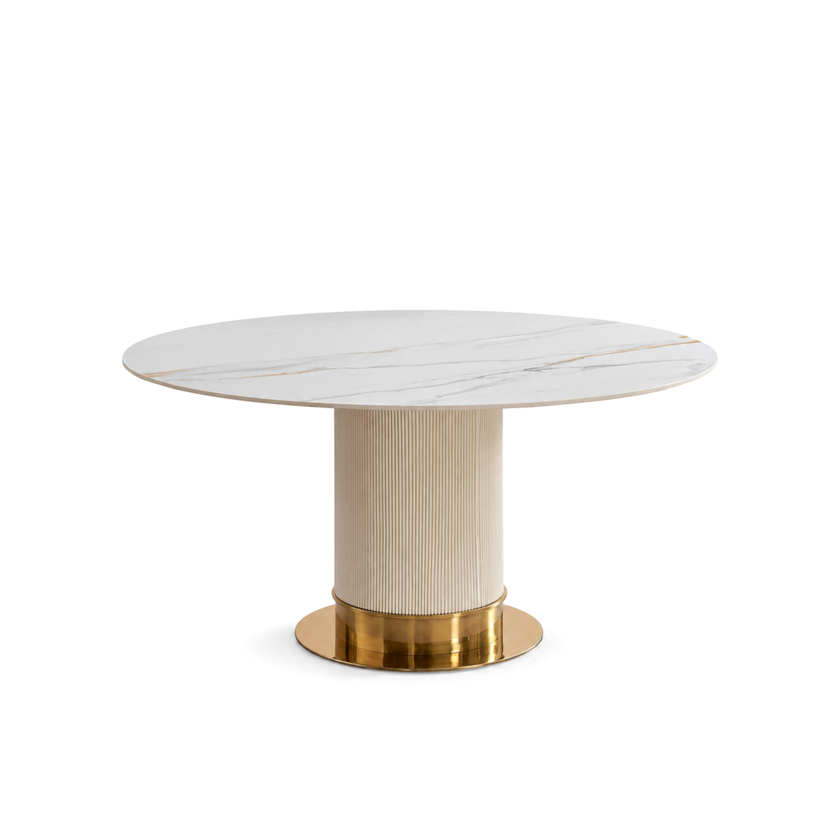 Ariane - Table à Manger - Céramique Blanc