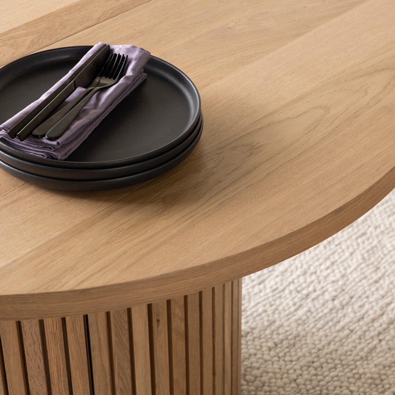 Transformer - Table à manger Ronde - Chêne Scandinave