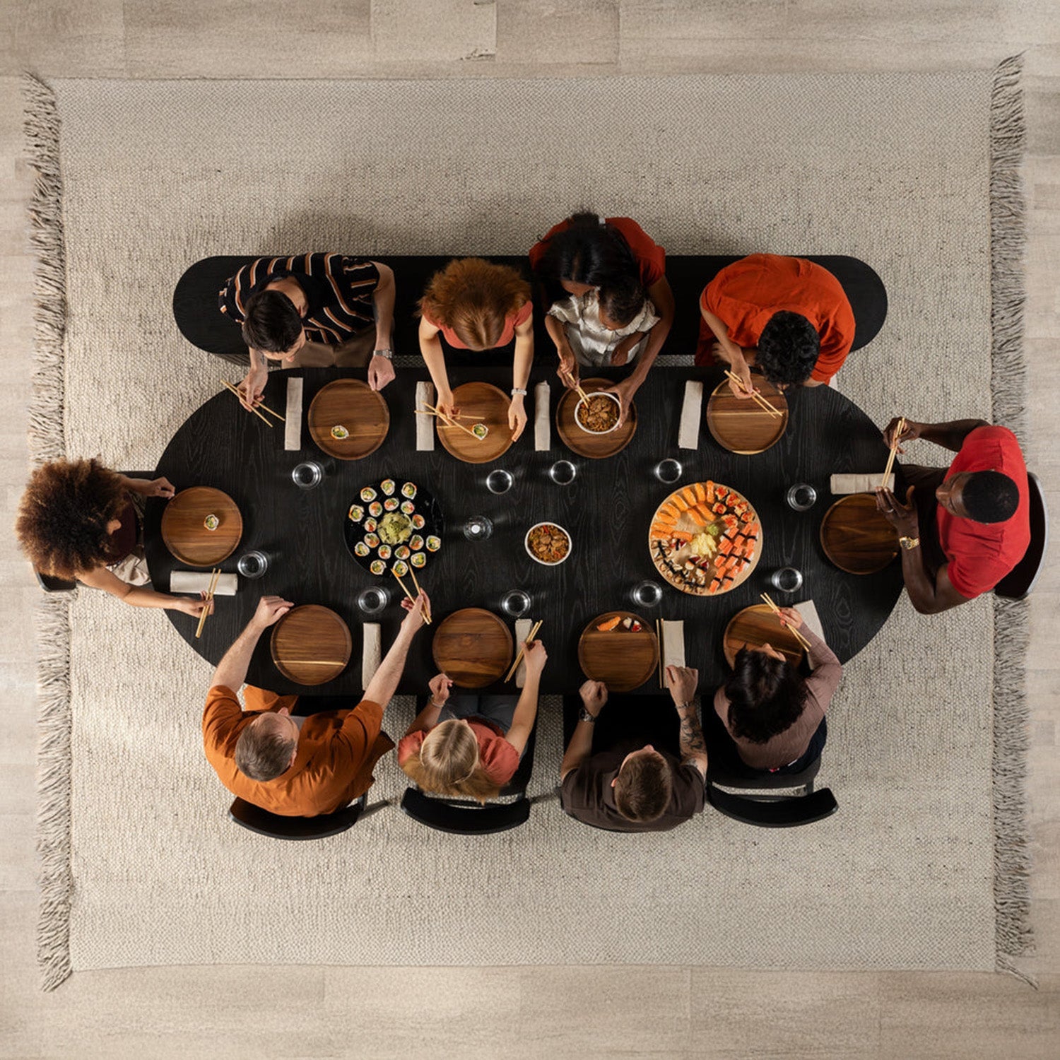 Transformer - Table à manger Ronde - Hickory fumé