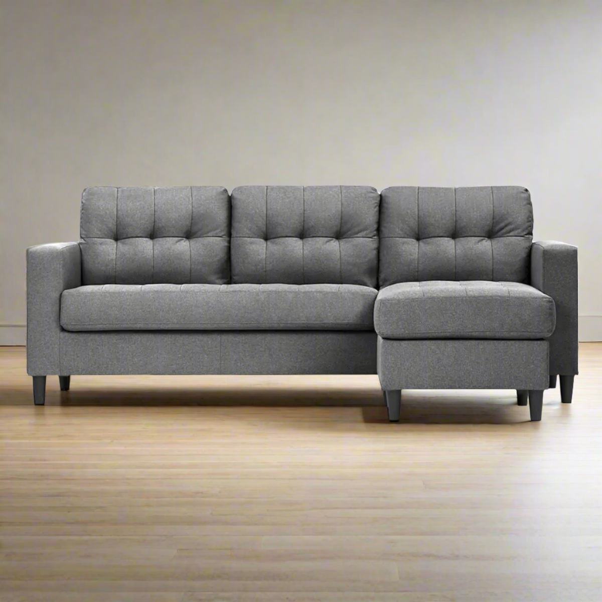 Tyler - L-shaped Reversible Sectional Sofa - Dark Gray
