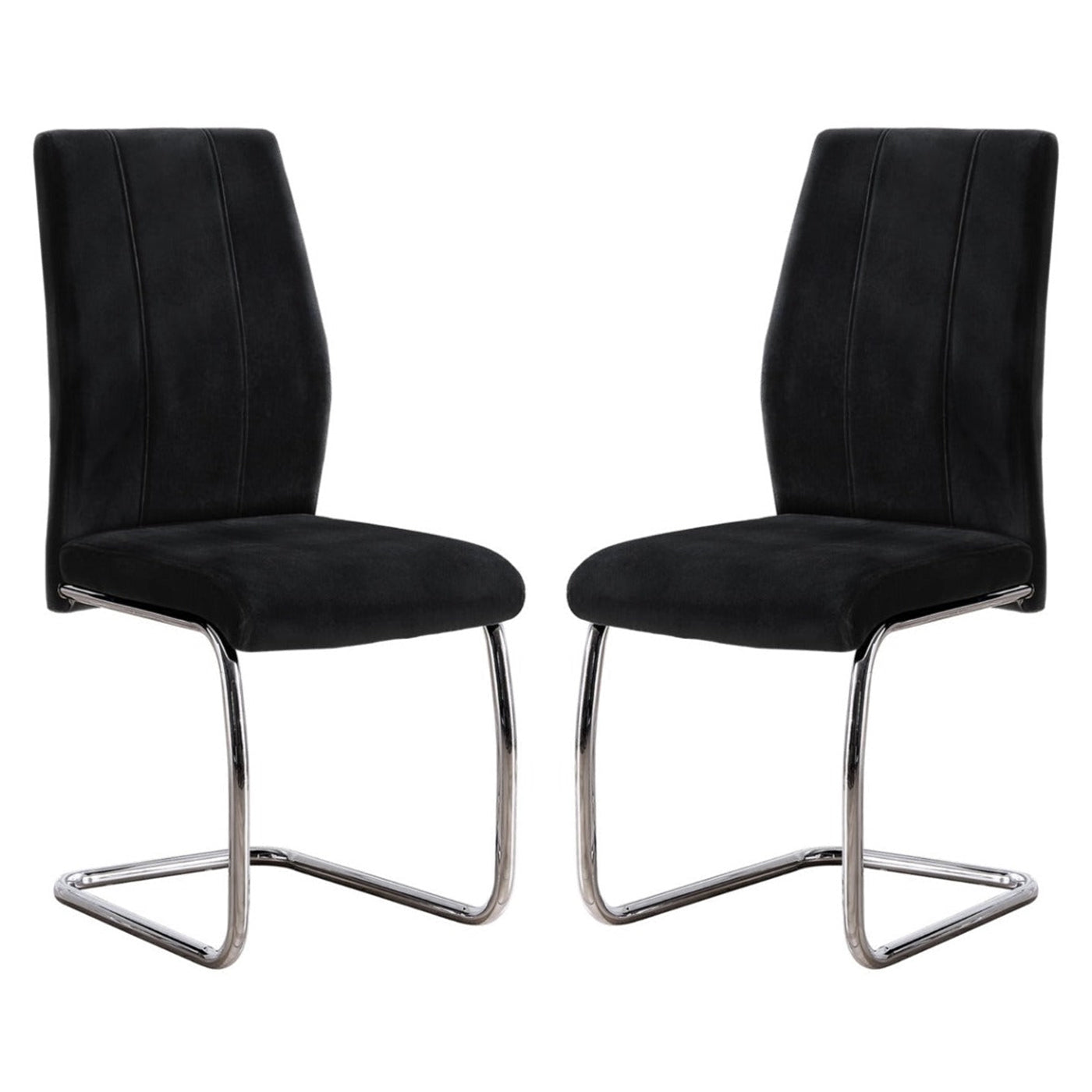 Alina - Chaise de Salle à Manger - Velour Noir