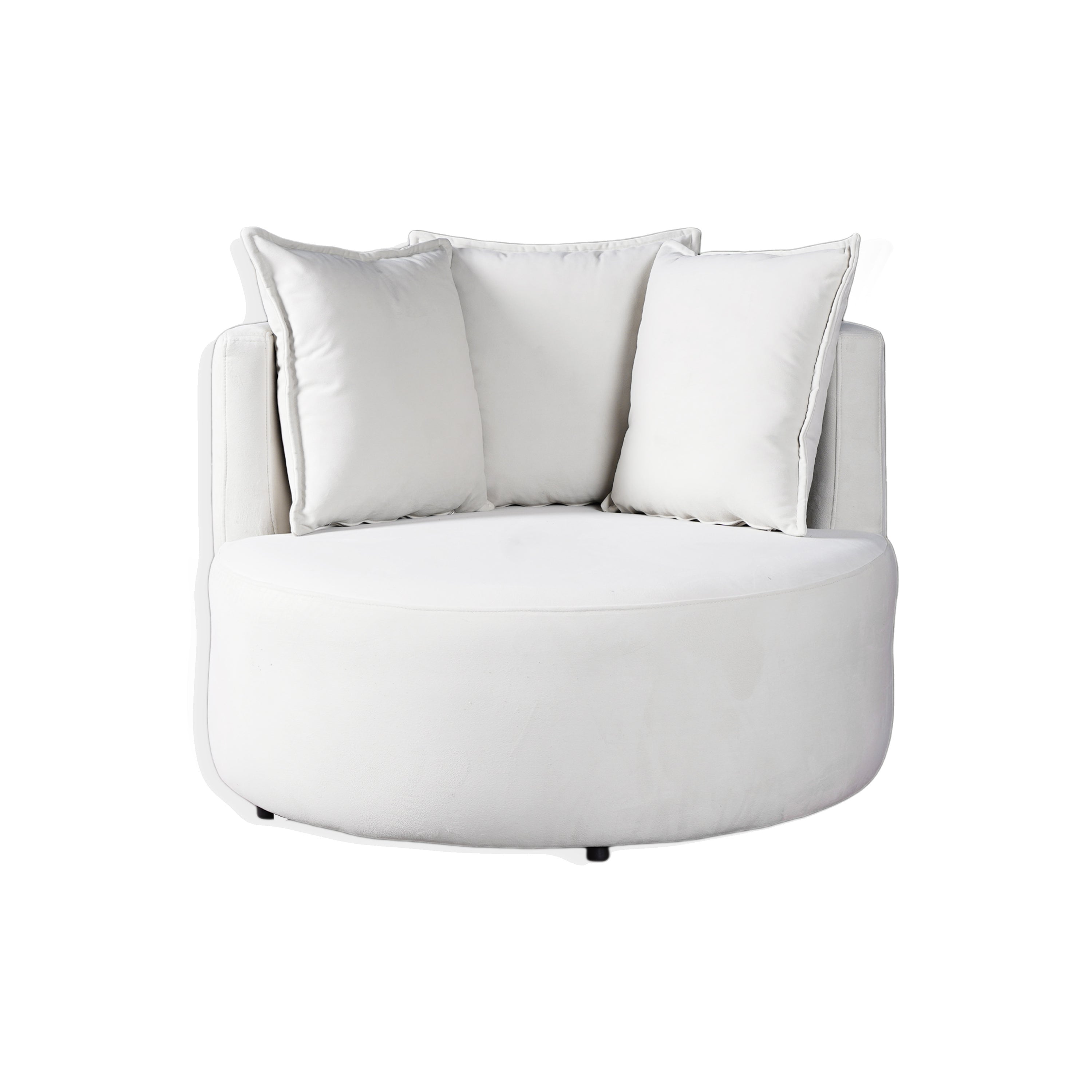 Robin - Cuddler Wrap Armchair - Light Cream Fabric