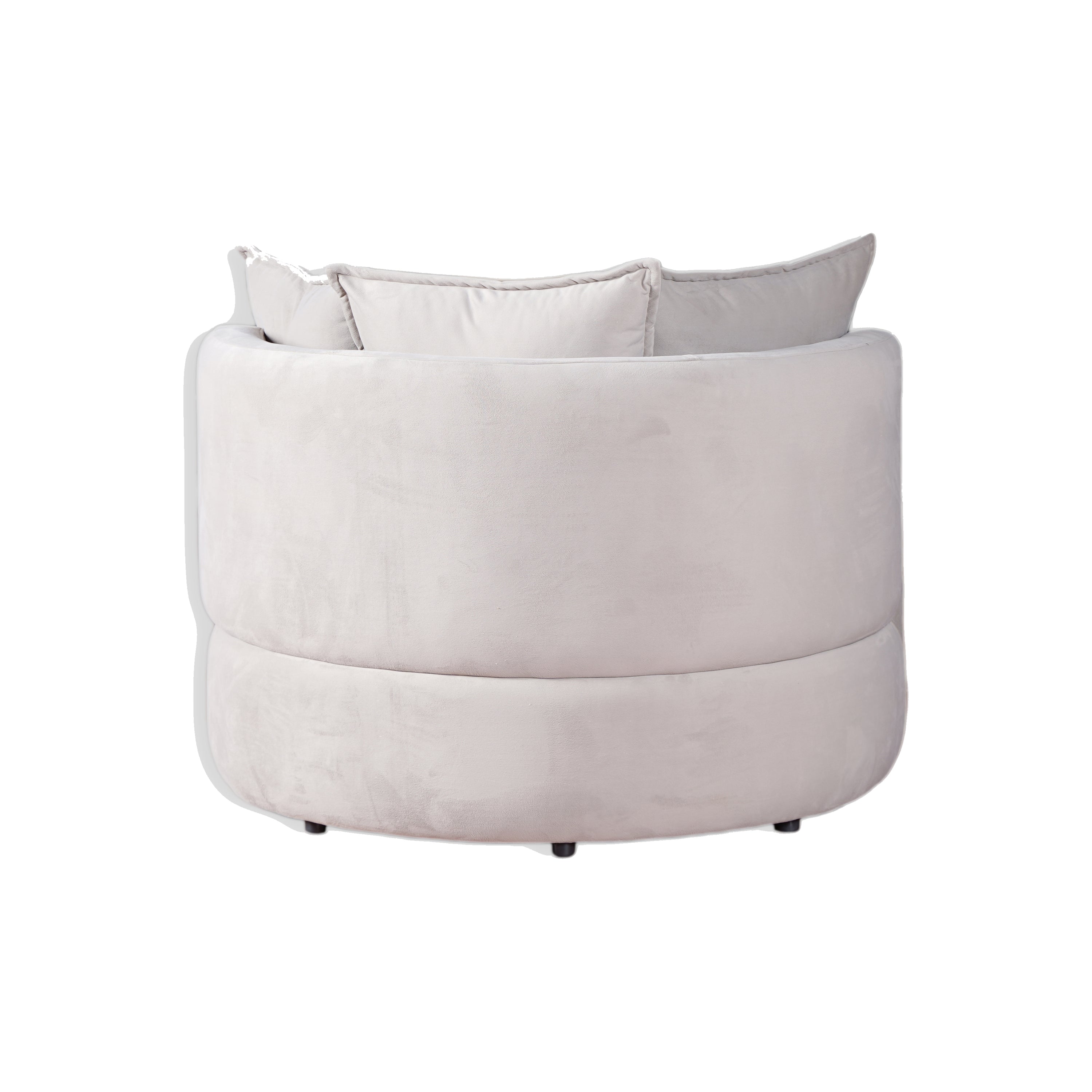 Robin - Cuddler Enveloping Armchair - Gray Fabric