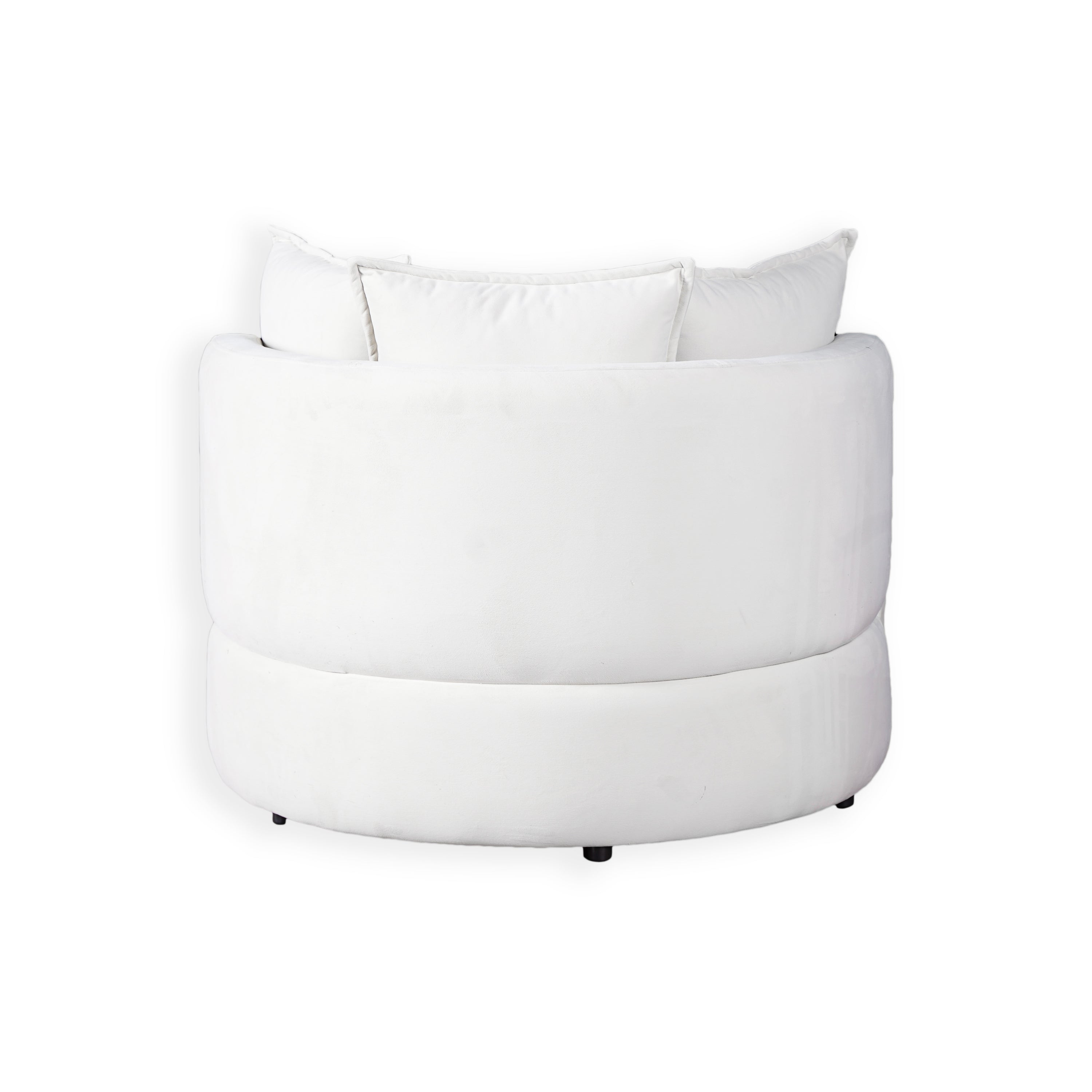 Robin - Cuddler Wrap Armchair - Light Cream Fabric