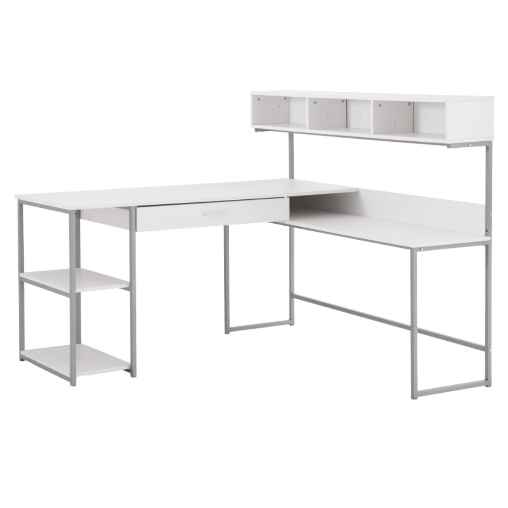 Miro - Corner desk - White and gray metal