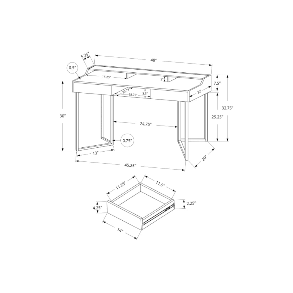 Valtor - Office Desk - 48" - White