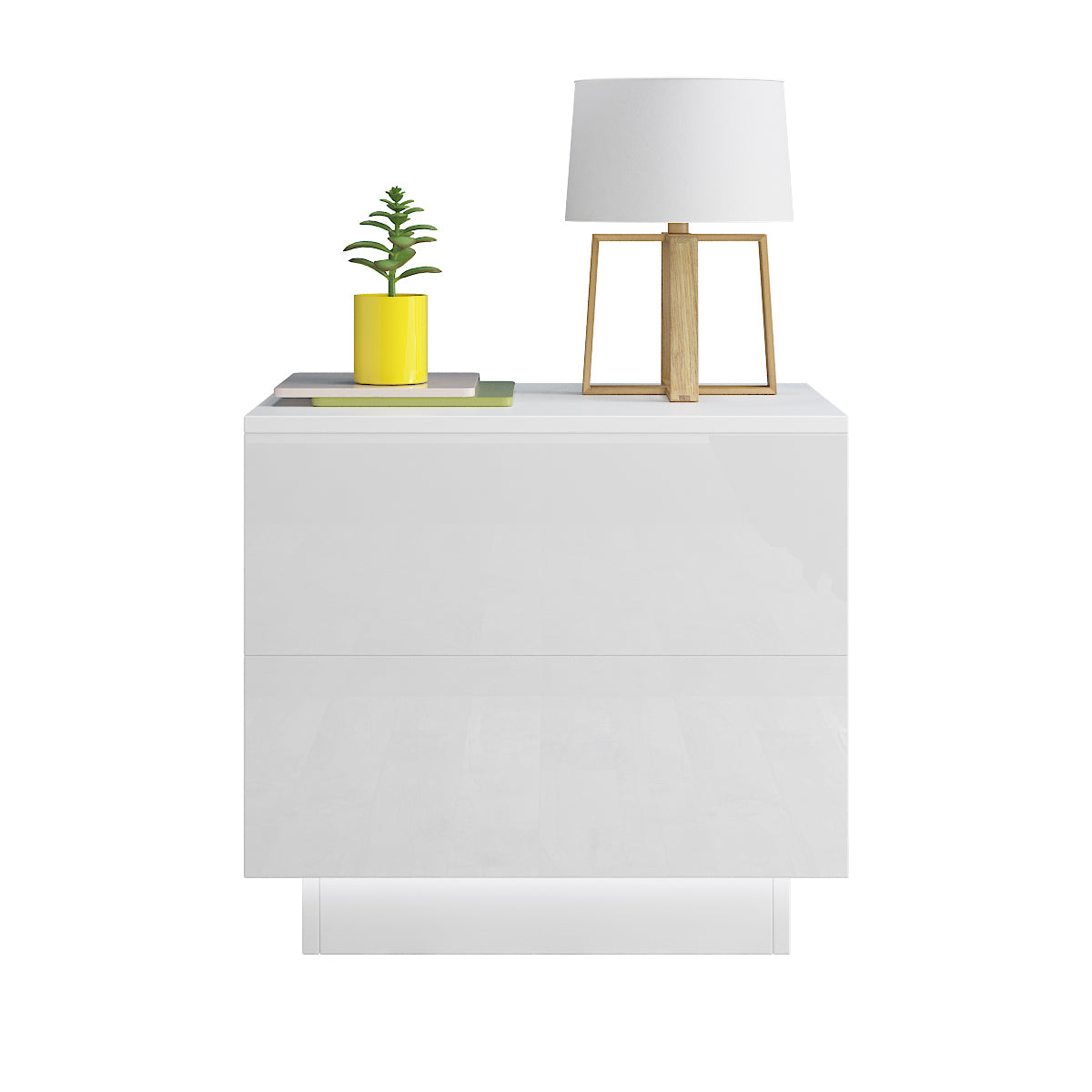 Tara - Table de chevet avec LED - Blanc