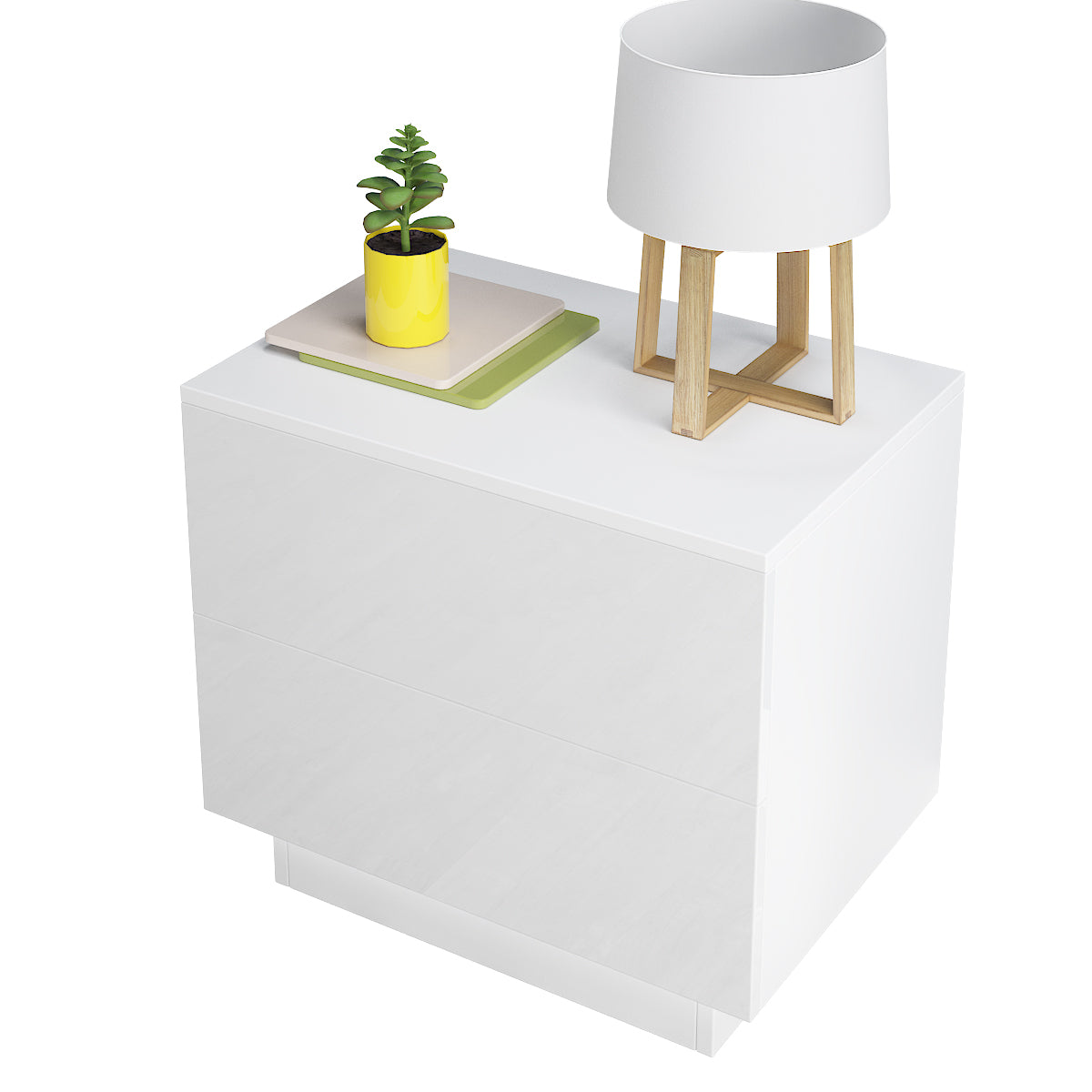 Tara - Table de chevet avec LED - Blanc
