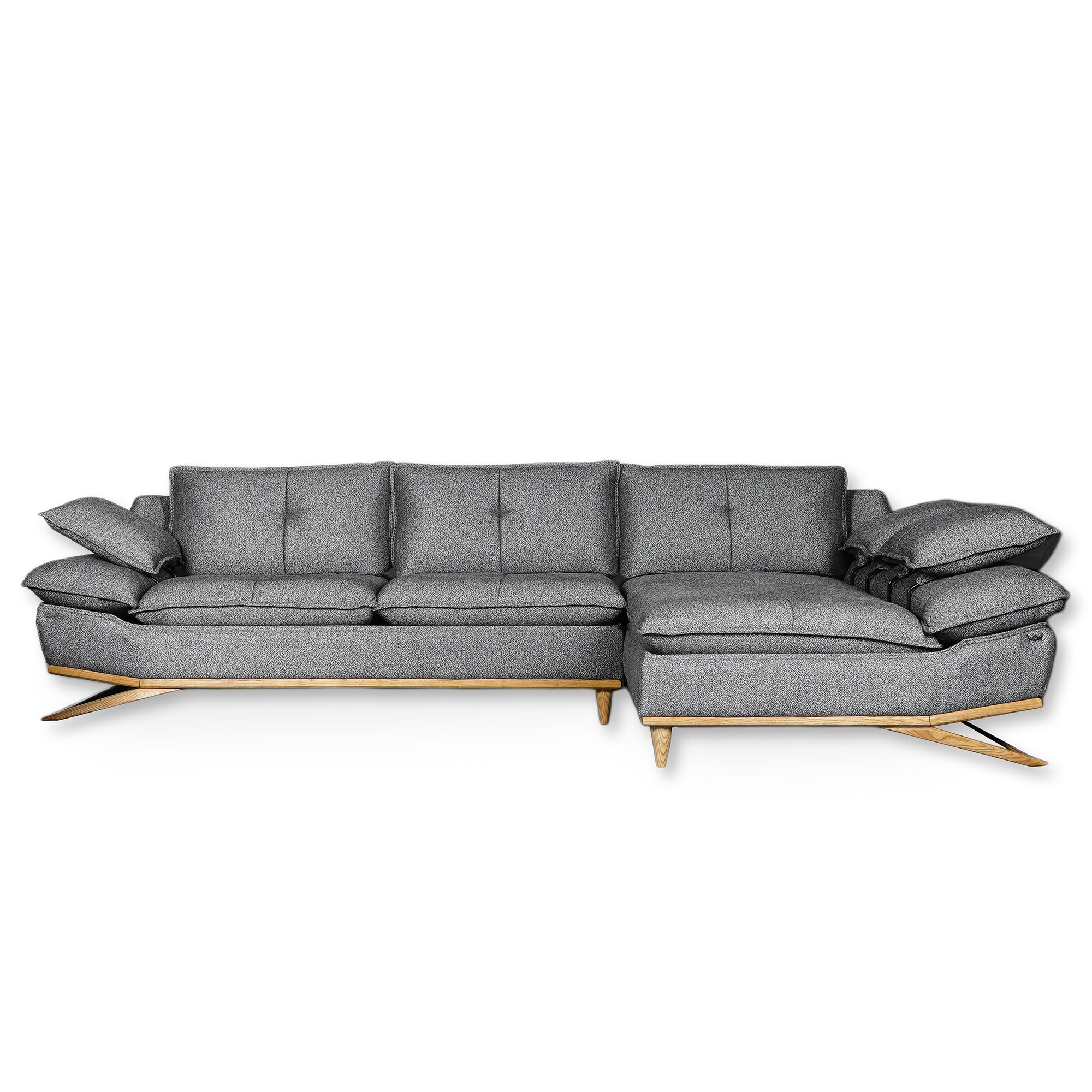 WoW - Sectional Sofa - Gray Fabric