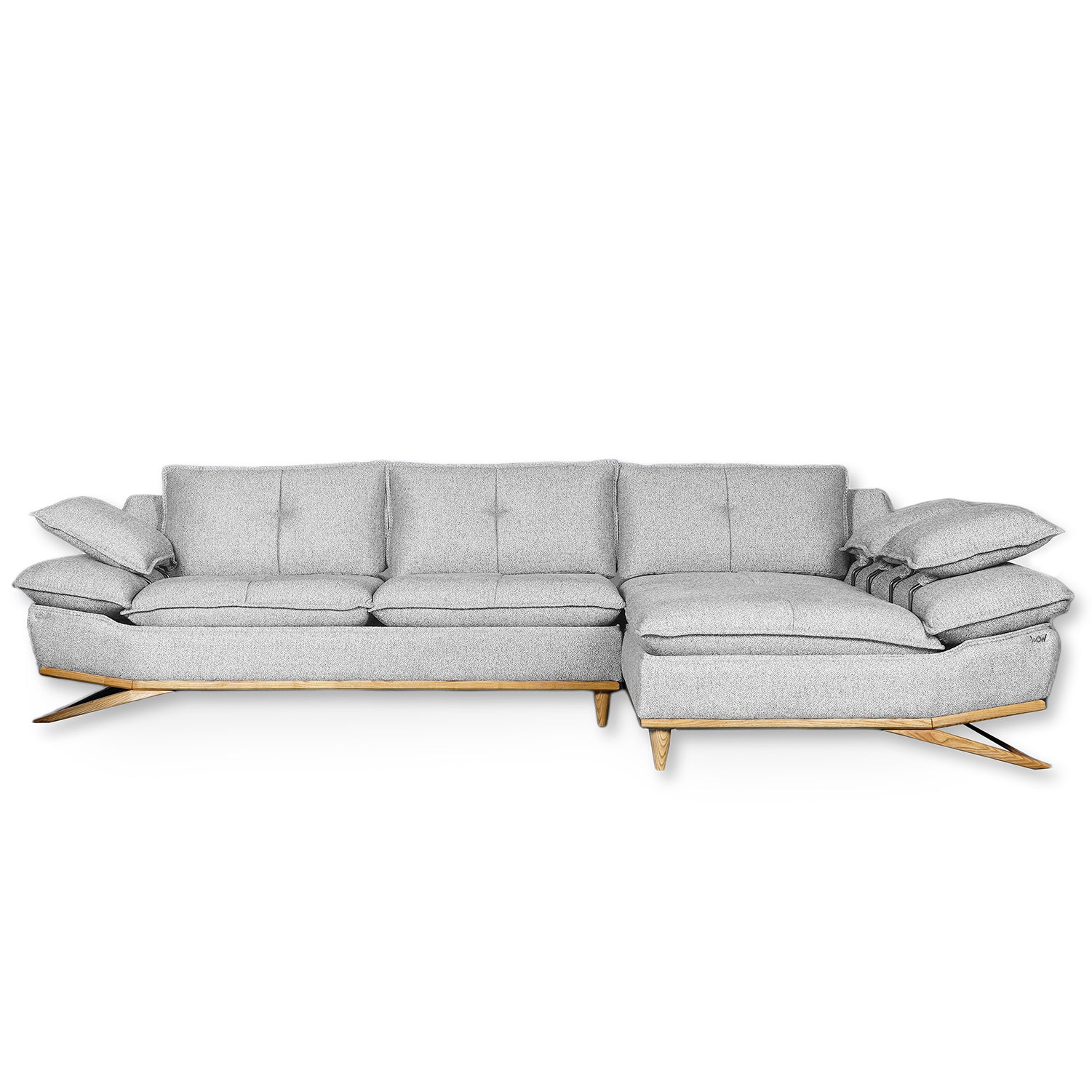 WoW - Sectional Sofa - Pale Beige Fabric