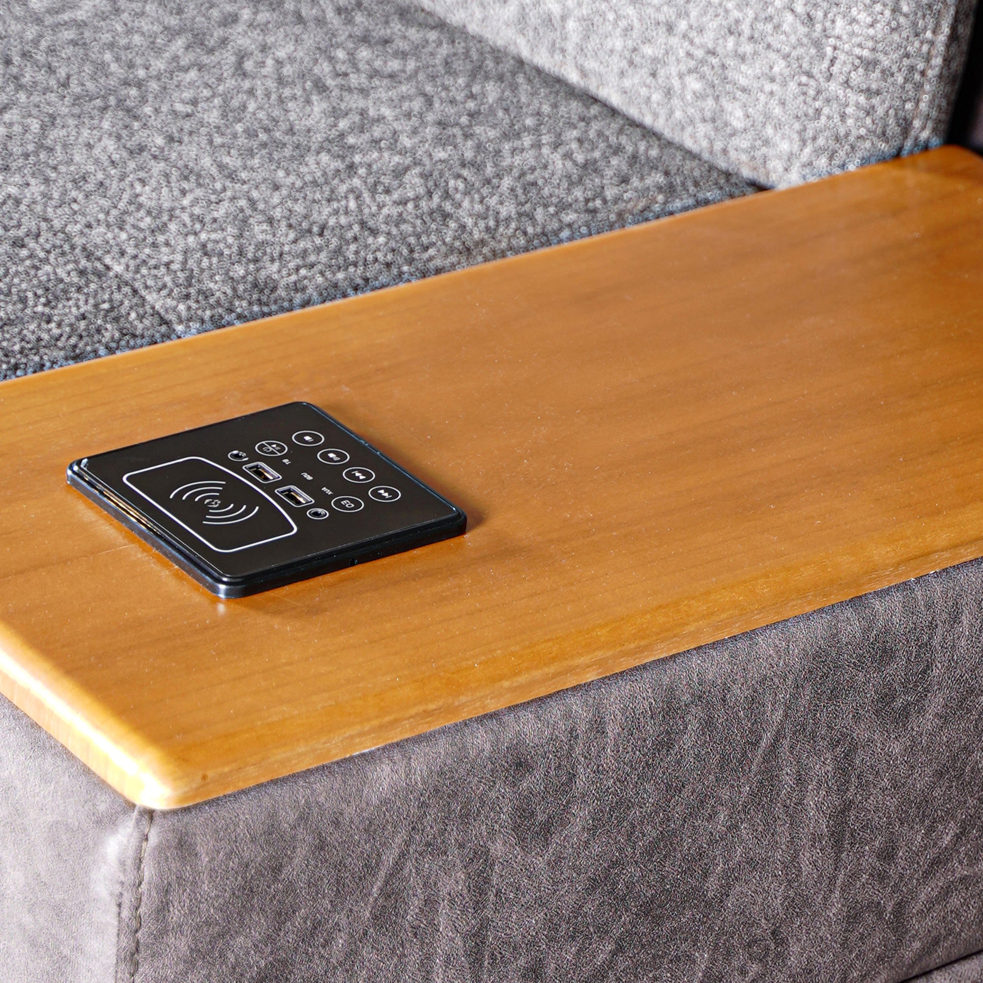 Asya - Sectional Sofa - 2 Tone Gray Fabric