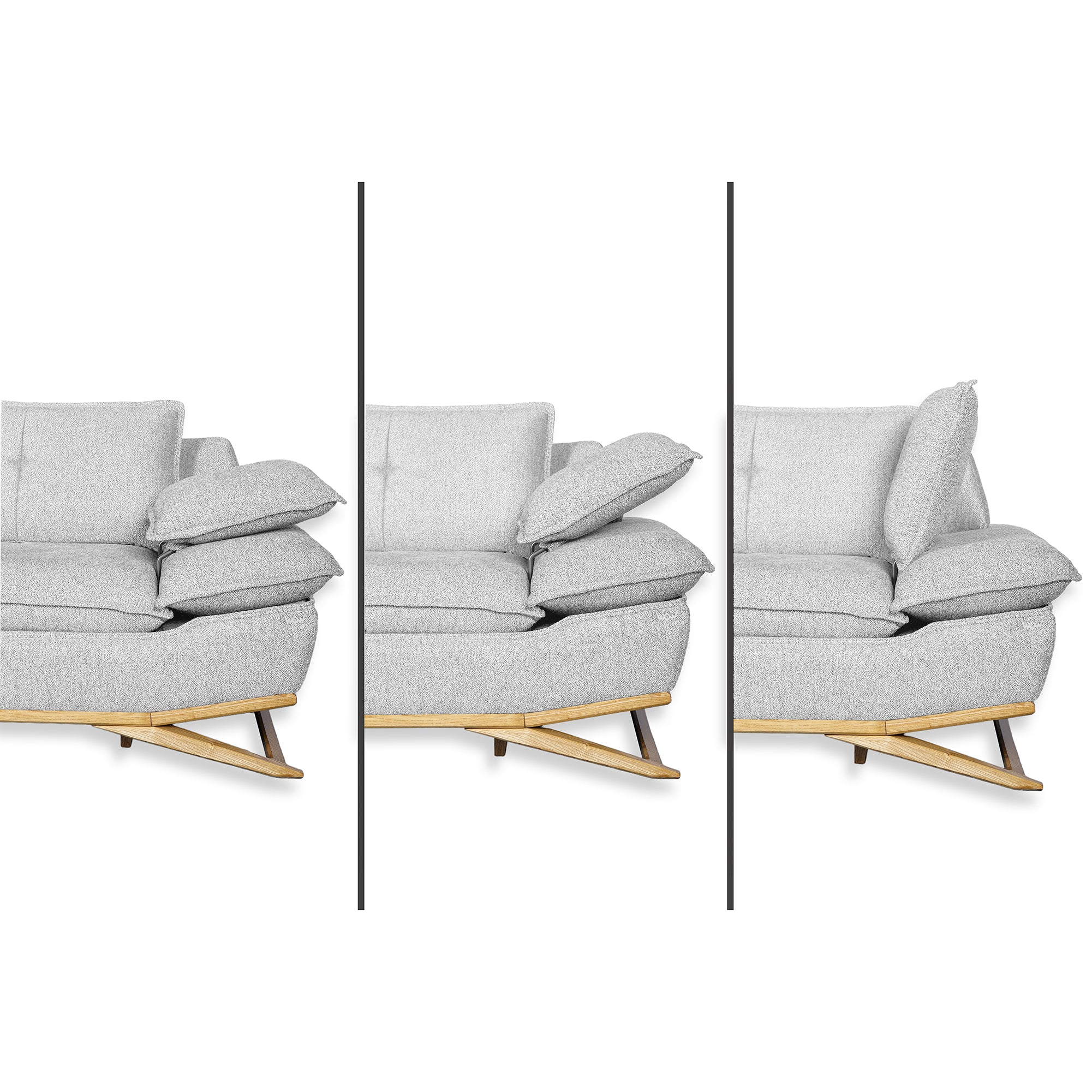 WoW - Sectional Sofa - Pale Beige Fabric