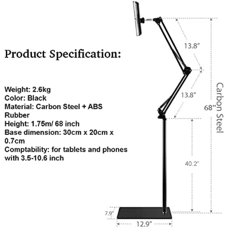 Floor stand - universal adjustable rotating