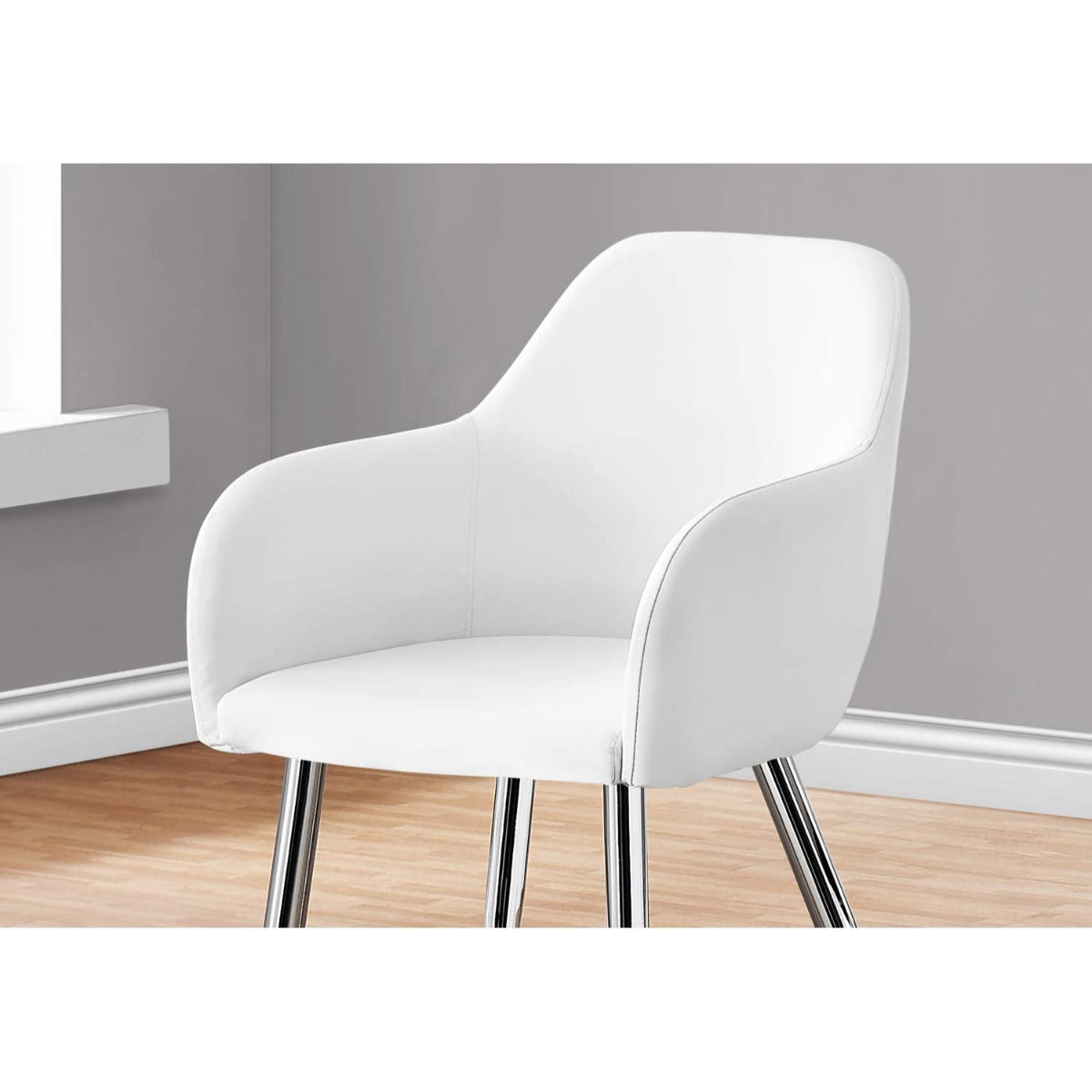 Lena - Dining Chair - White PU Leather