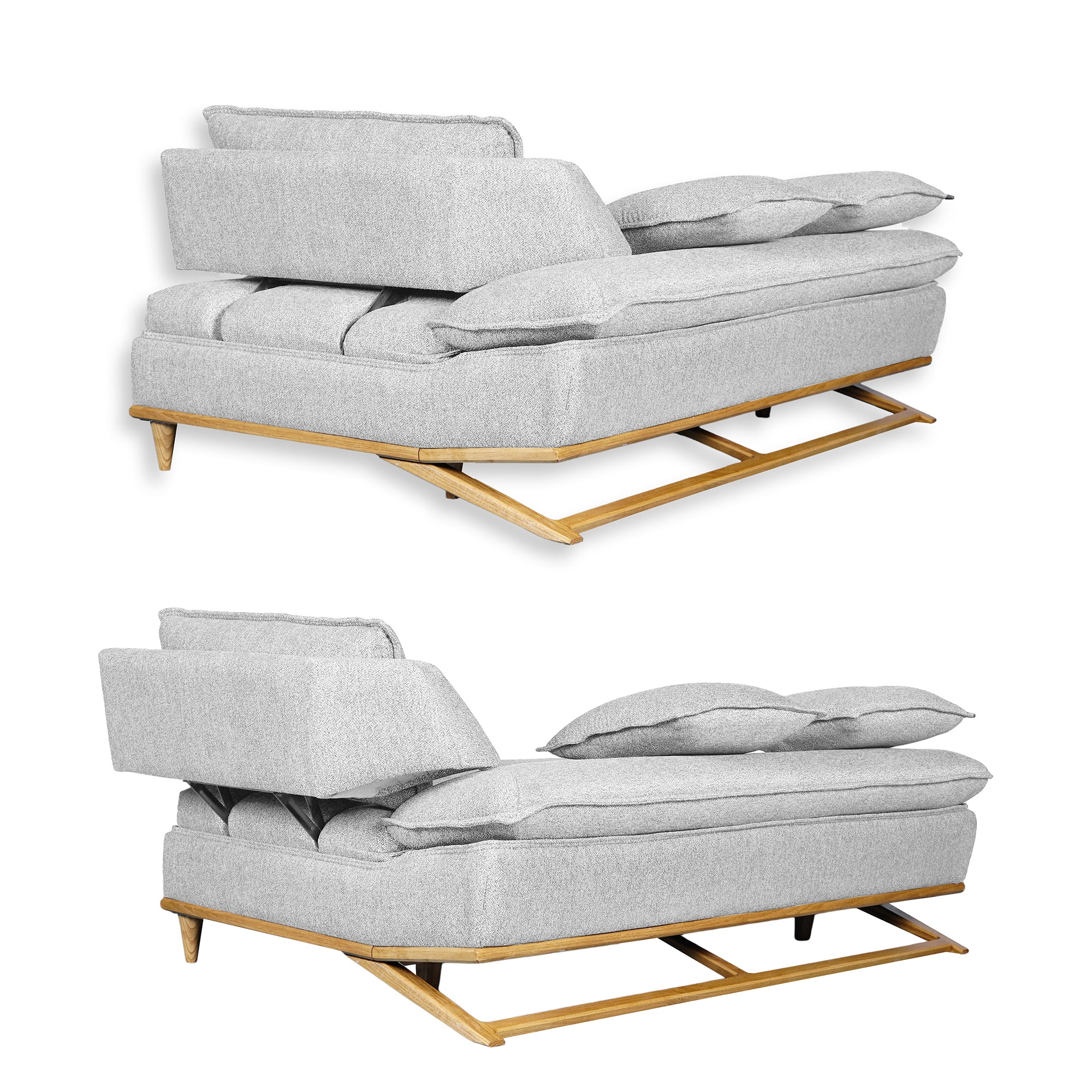 WoW - Sectional Sofa - Pale Beige Fabric