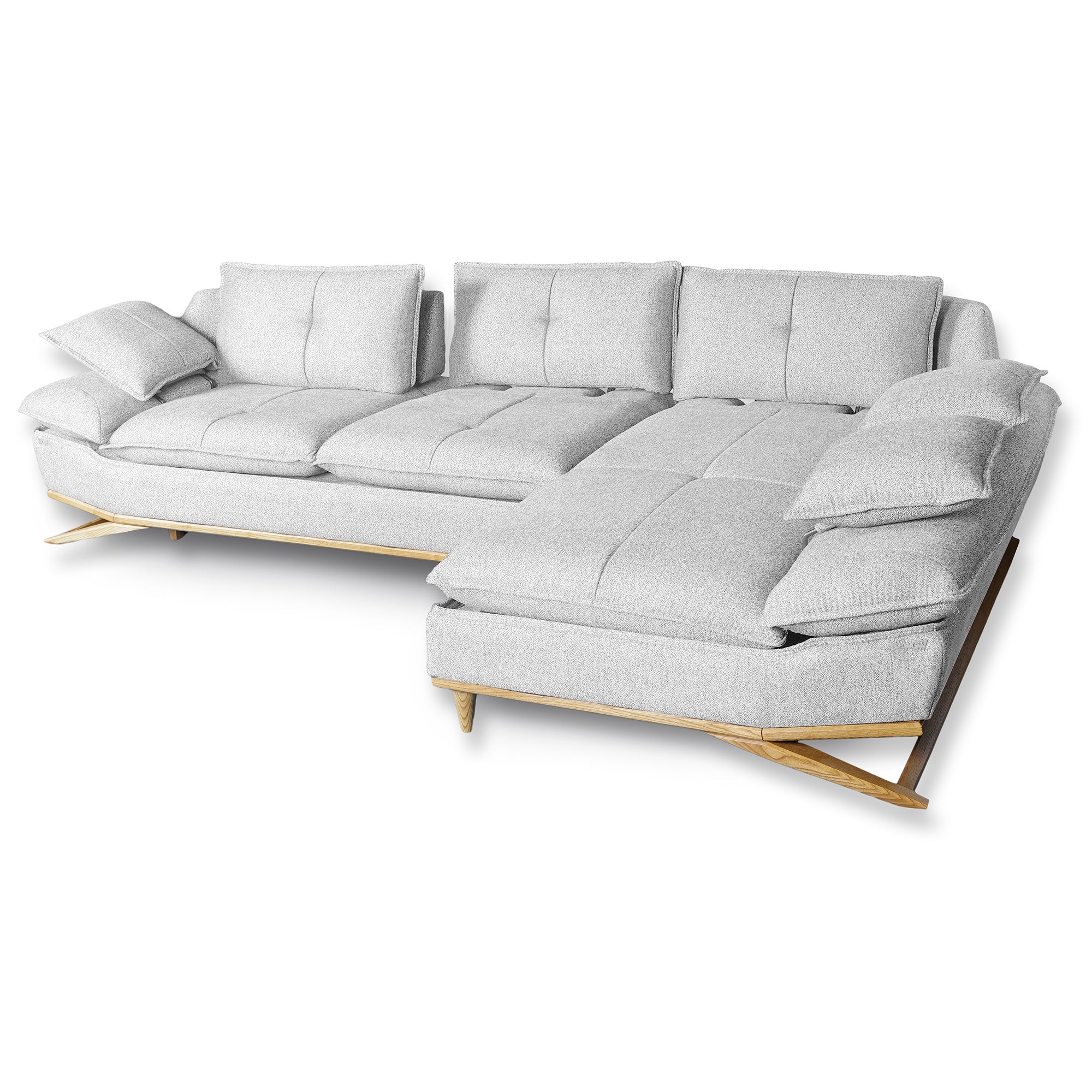 WoW - Sectional Sofa - Pale Beige Fabric