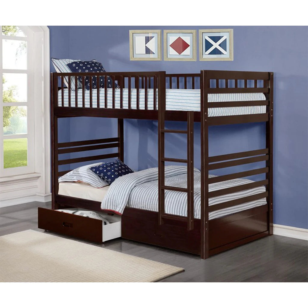 Lioris - Twin/Twin Bunk Bed - Espresso