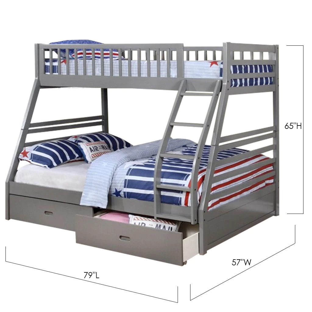 Torvik - Lit superposé simple/double - Gris