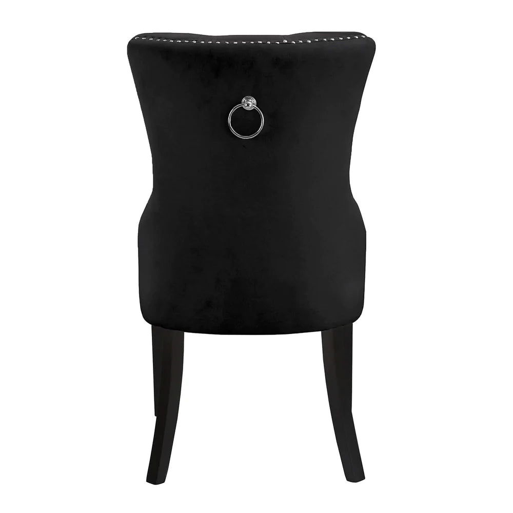 Serena - Dining Chair - Black Velvet