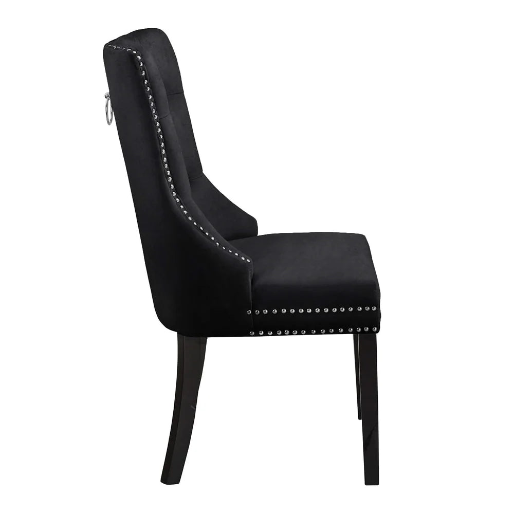 Serena - Dining Chair - Black Velvet