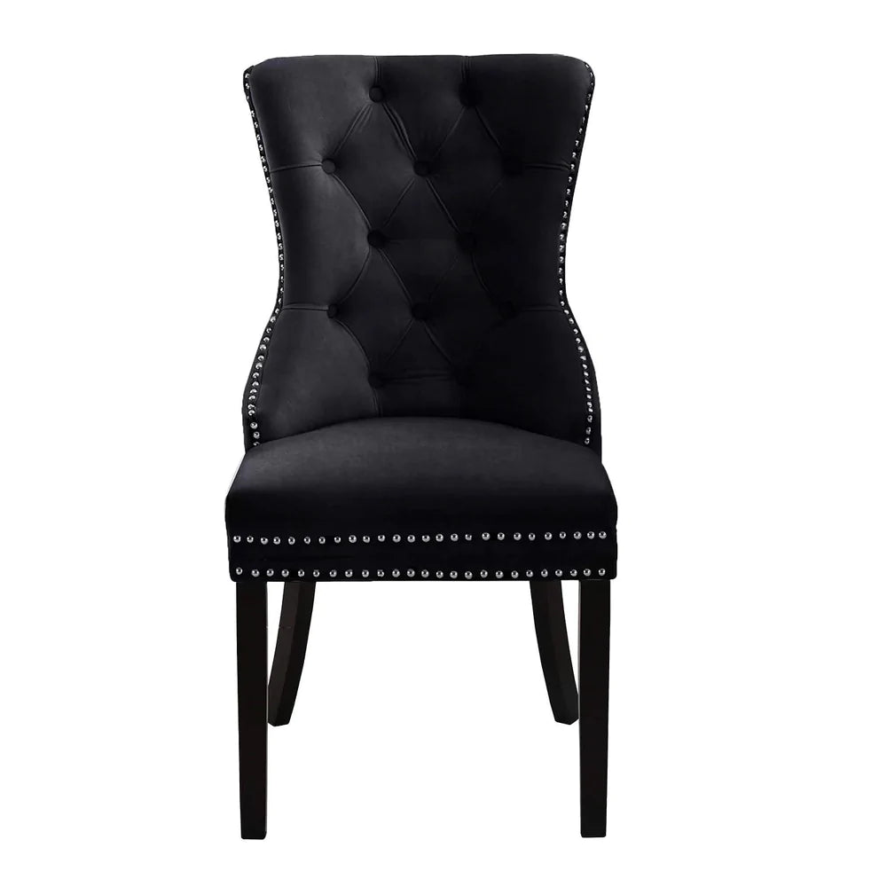 Serena - Dining Chair - Black Velvet