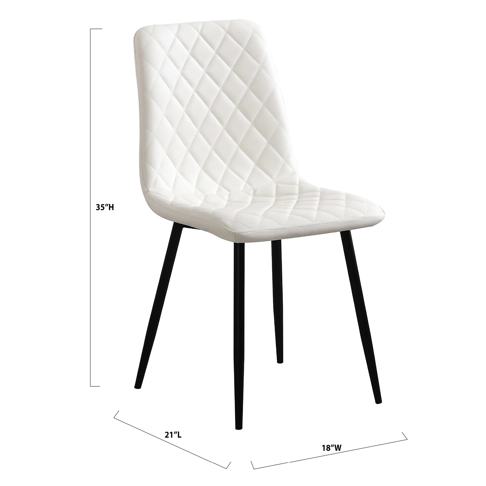 Esme - Chaise de Salle à Manger - Simili-Cuir Blanc