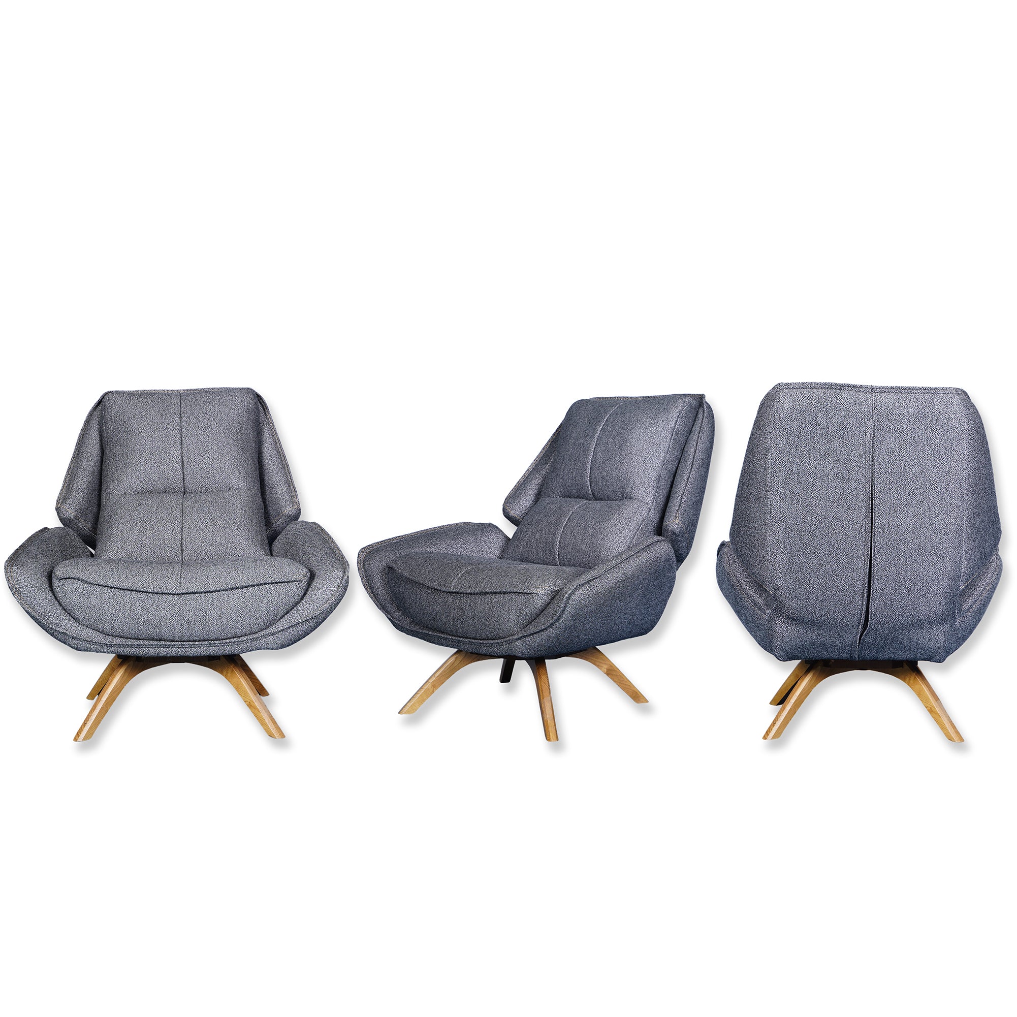Fauteuil pivotant - WoW - Tissu Gris