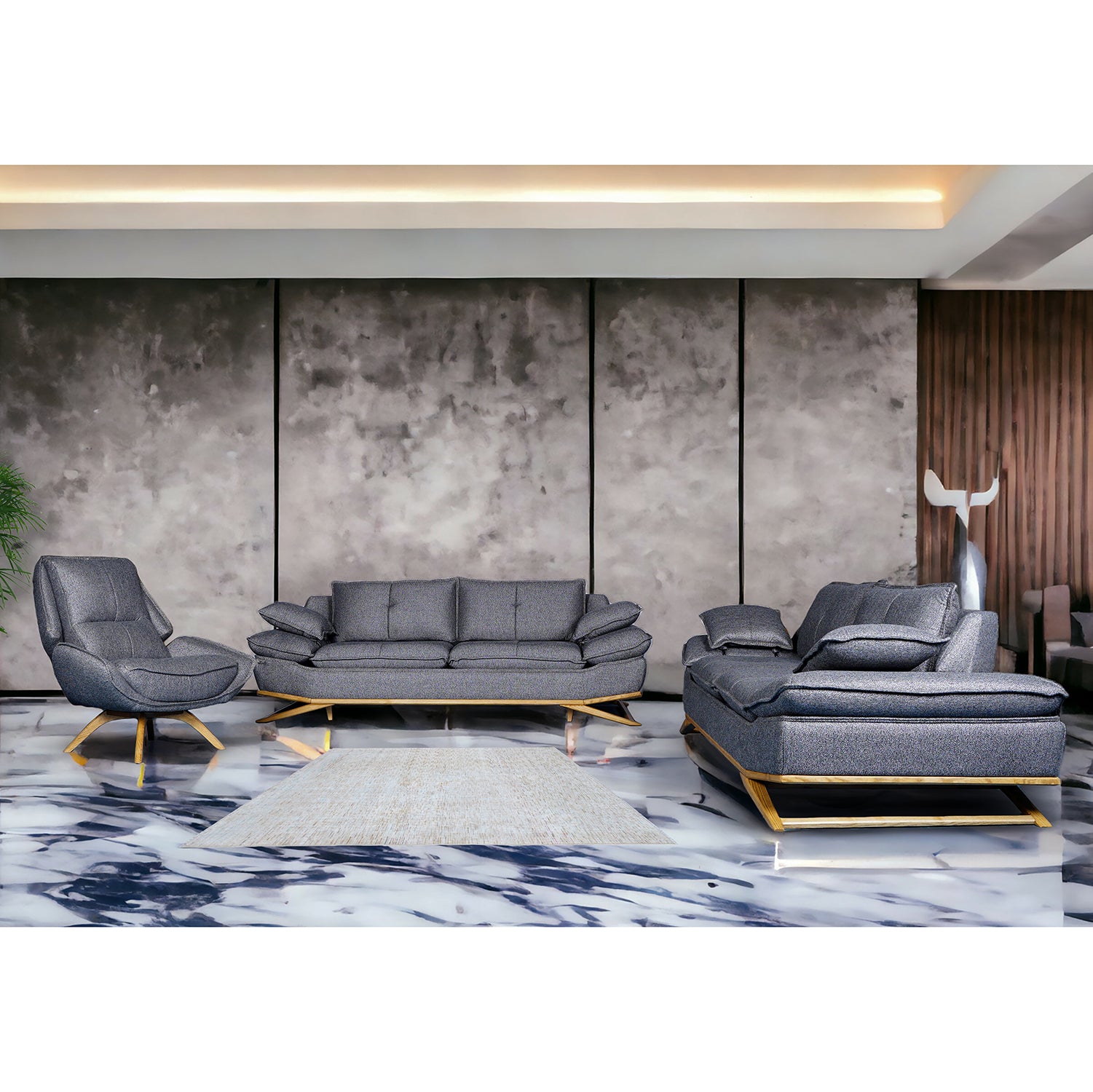 Fauteuil pivotant - WoW - Tissu Gris