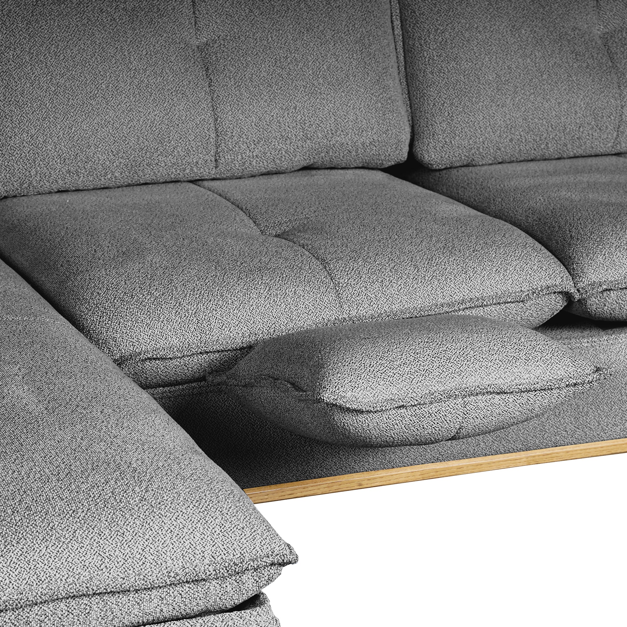 WoW - Sectional Sofa - Gray Fabric