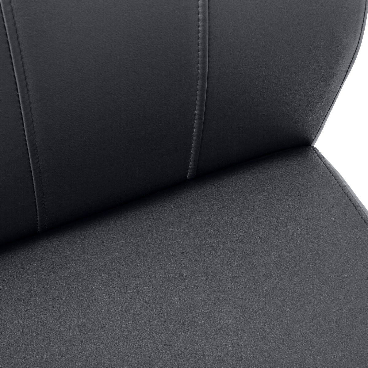 Alina - Chaise de Salle à Manger - Simili-Cuir Noir