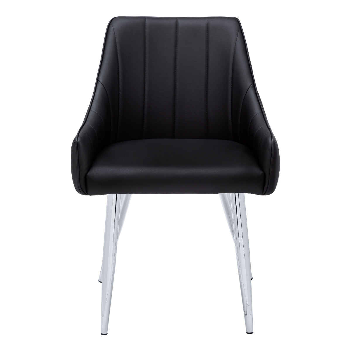 Vera - Dining Chair - Black PU Leather