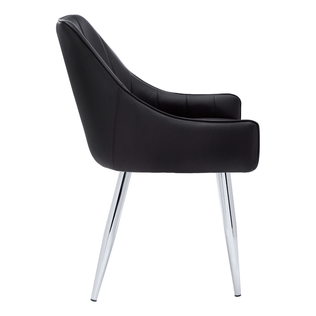 Vera - Dining Chair - Black PU Leather