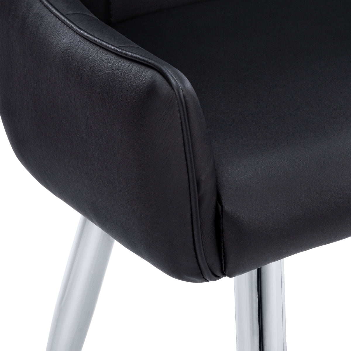 Vera - Dining Chair - Black PU Leather