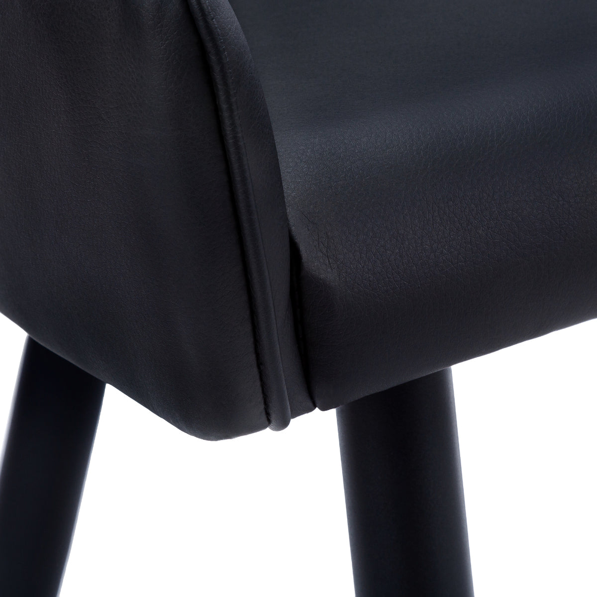 Vera - Dining Chair - Black PU Leather