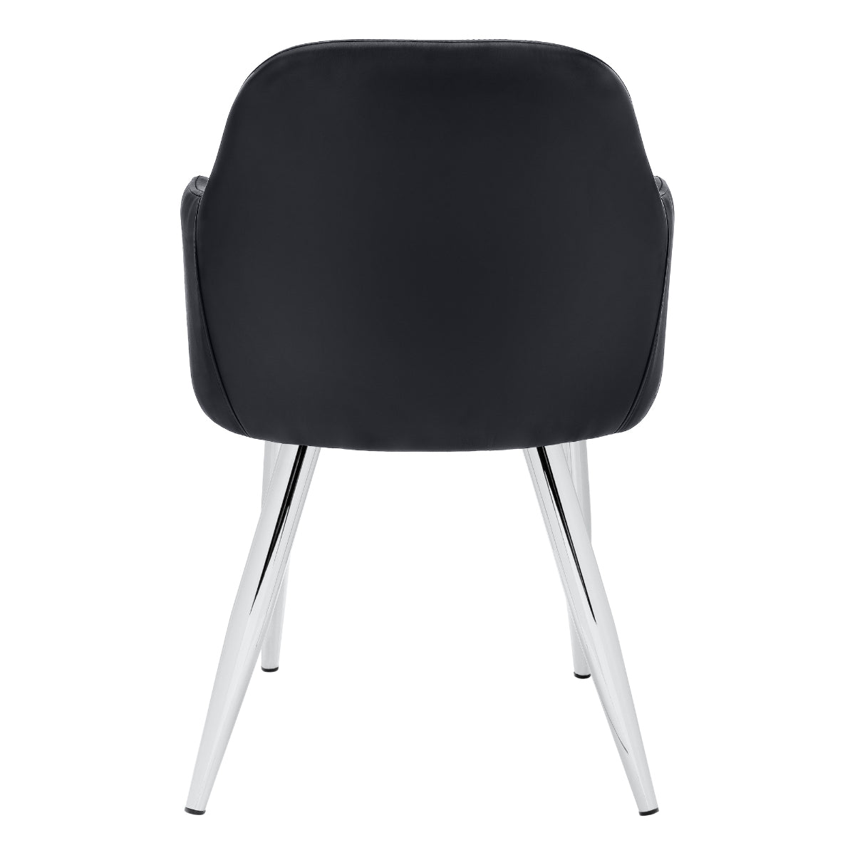 Lena - Dining Chair - Black PU Leather