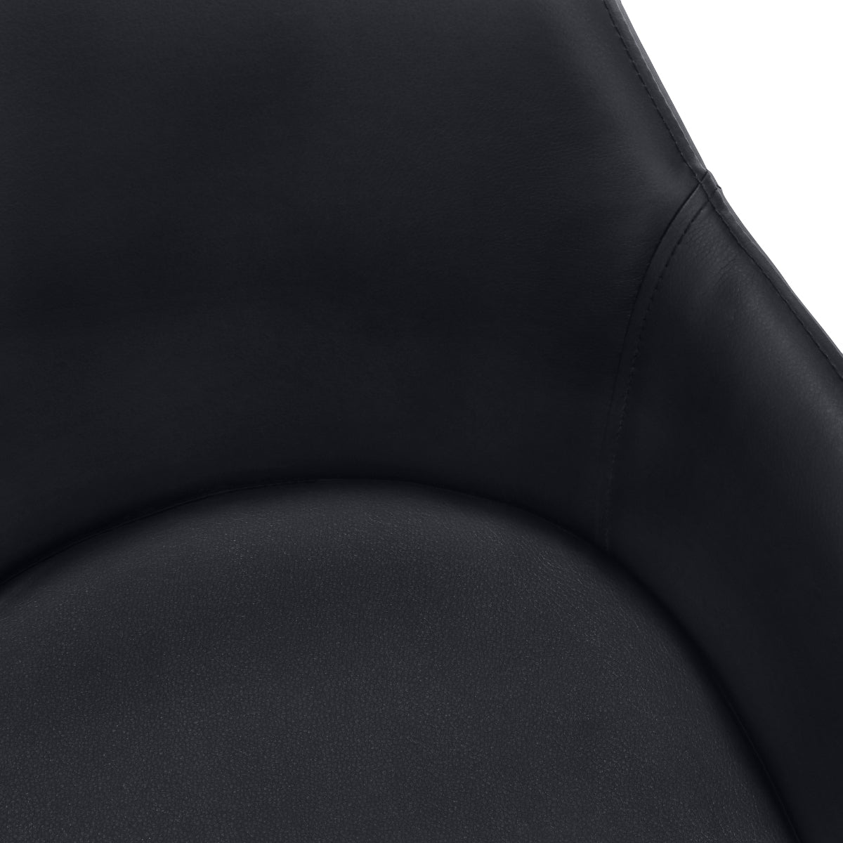 Lena - Dining Chair - Black PU Leather