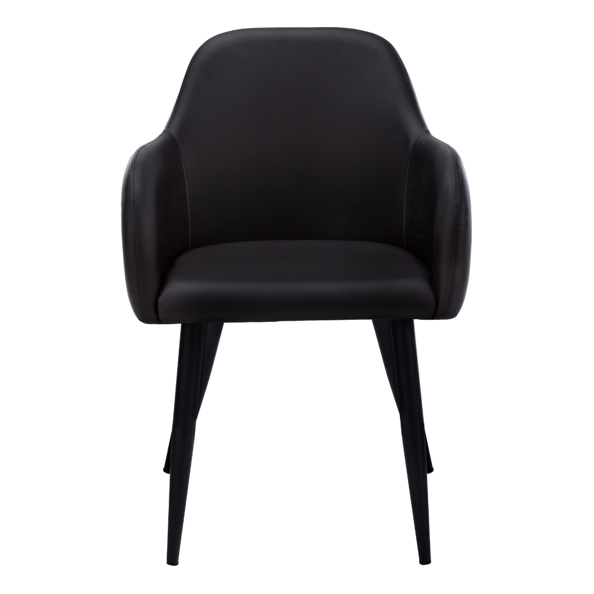 Lena - Dining Chair - Black PU Leather