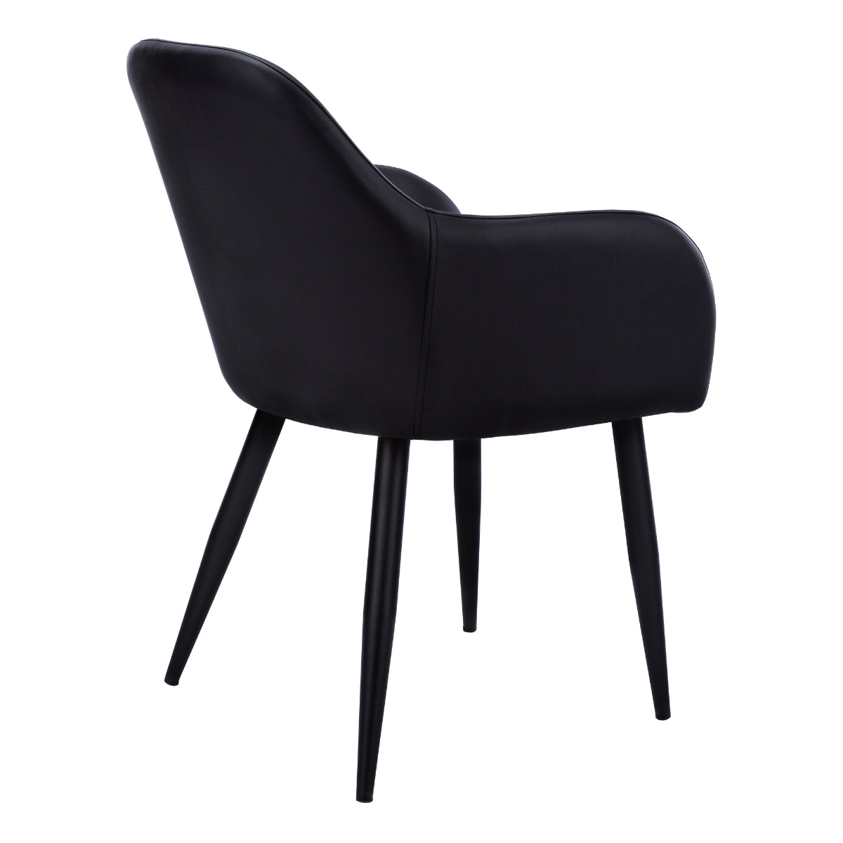 Lena - Dining Chair - Black PU Leather