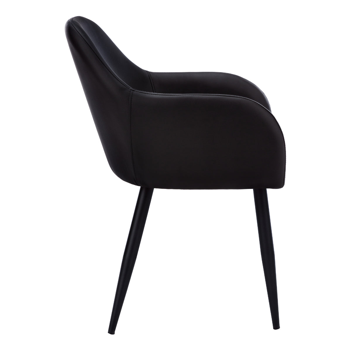 Lena - Dining Chair - Black PU Leather