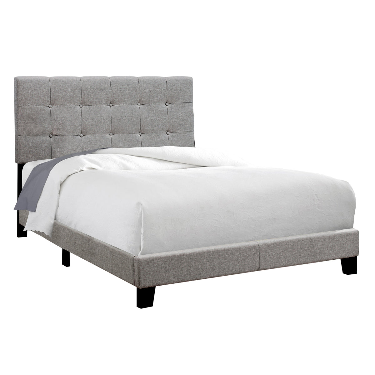 Clemence - Full Bed - Grey Fabric